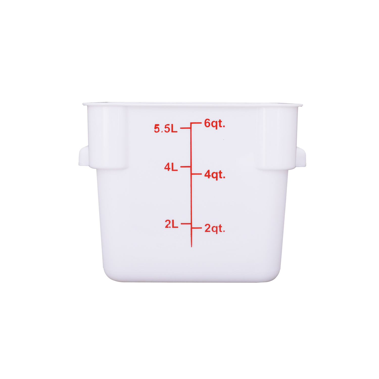 CAC China FS3P-SQ6W Square White Food Storage Container 6 Qt.