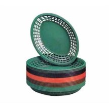 TableCraft 1084FG Forest Green Jumbo Oval Plastic Basket, 11-3/4&quot; x 8-7/8&quot; x 1-7/8&quot;