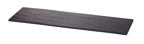 TableCraft MGL2 Frostone Black Melamine Display Tray, 20-3/4" x 6-1/4"
