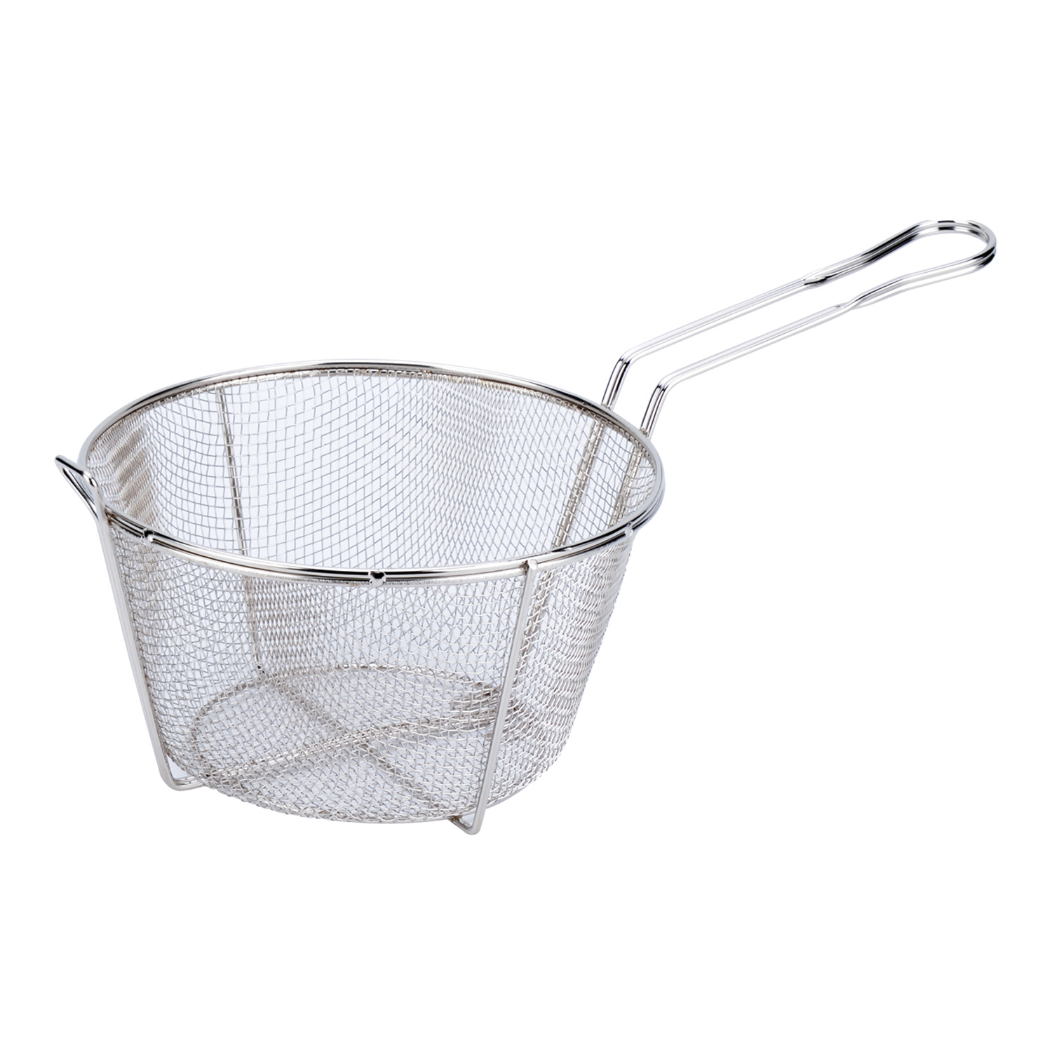 CAC China FBR8-008 Nickel-Plated Fry Basket, 1/8" Mesh Wire 8-1/2"Dia