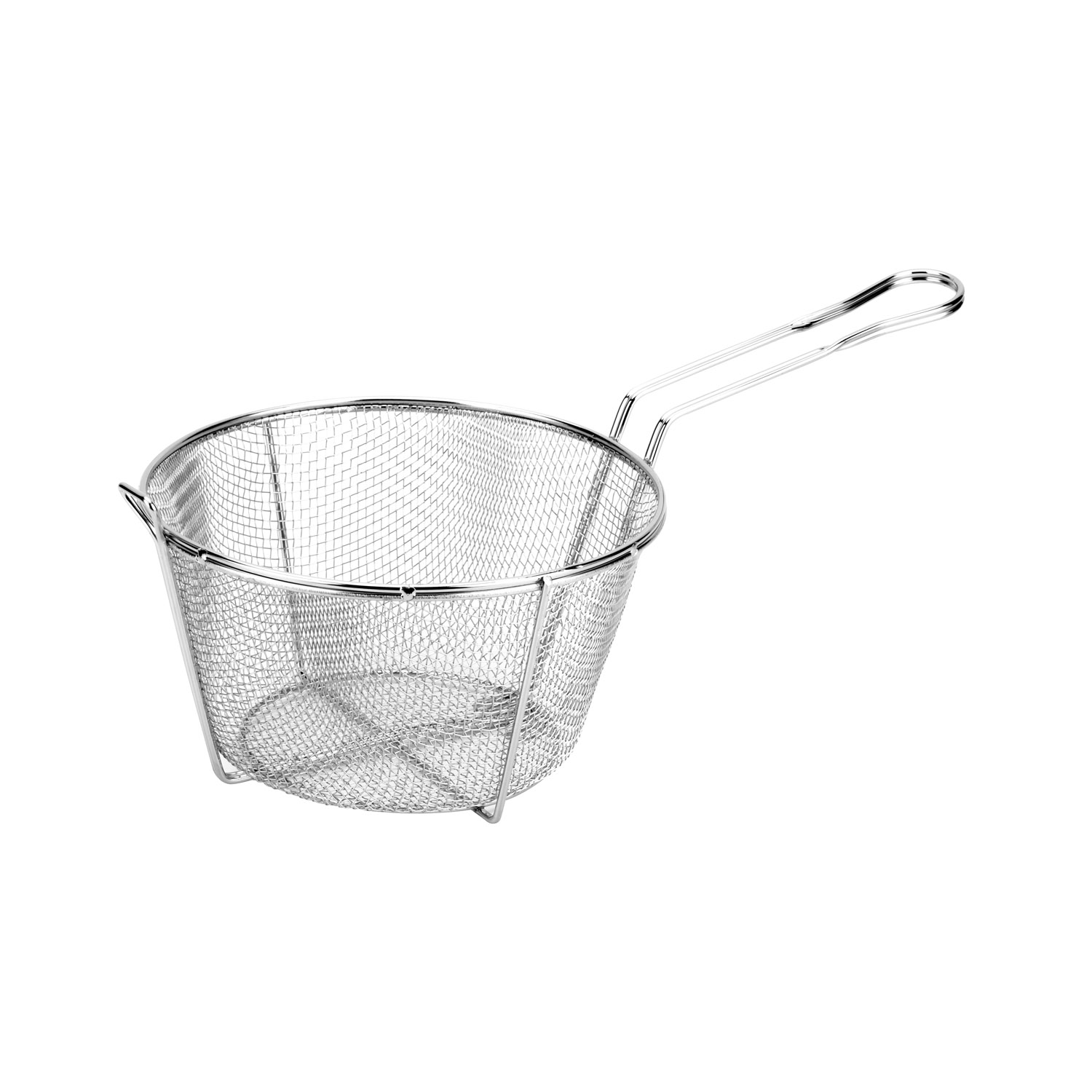 CAC China FBR8-009 Nickel-Plated Fry Basket, 1/8" Mesh Wire 9-1/2"Dia