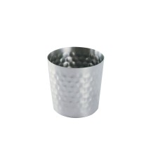 CAC China SMFC-3H Stainless Steel Hammered Mini Fry Cup 3 1/2&quot;Dia x 3-1/2&quot; H