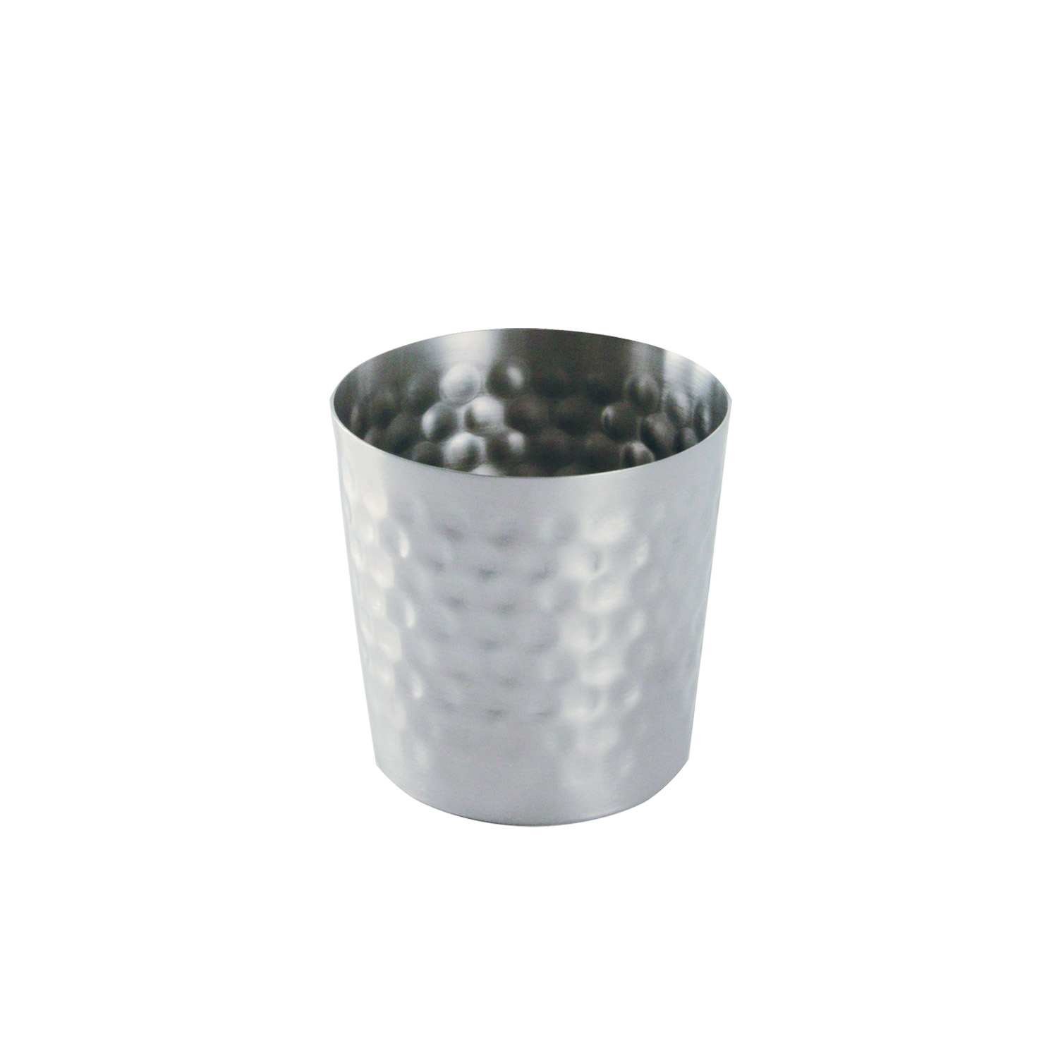 CAC China SMFC-3H Stainless Steel Hammered Mini Fry Cup 3 1/2"Dia x 3-1/2" H