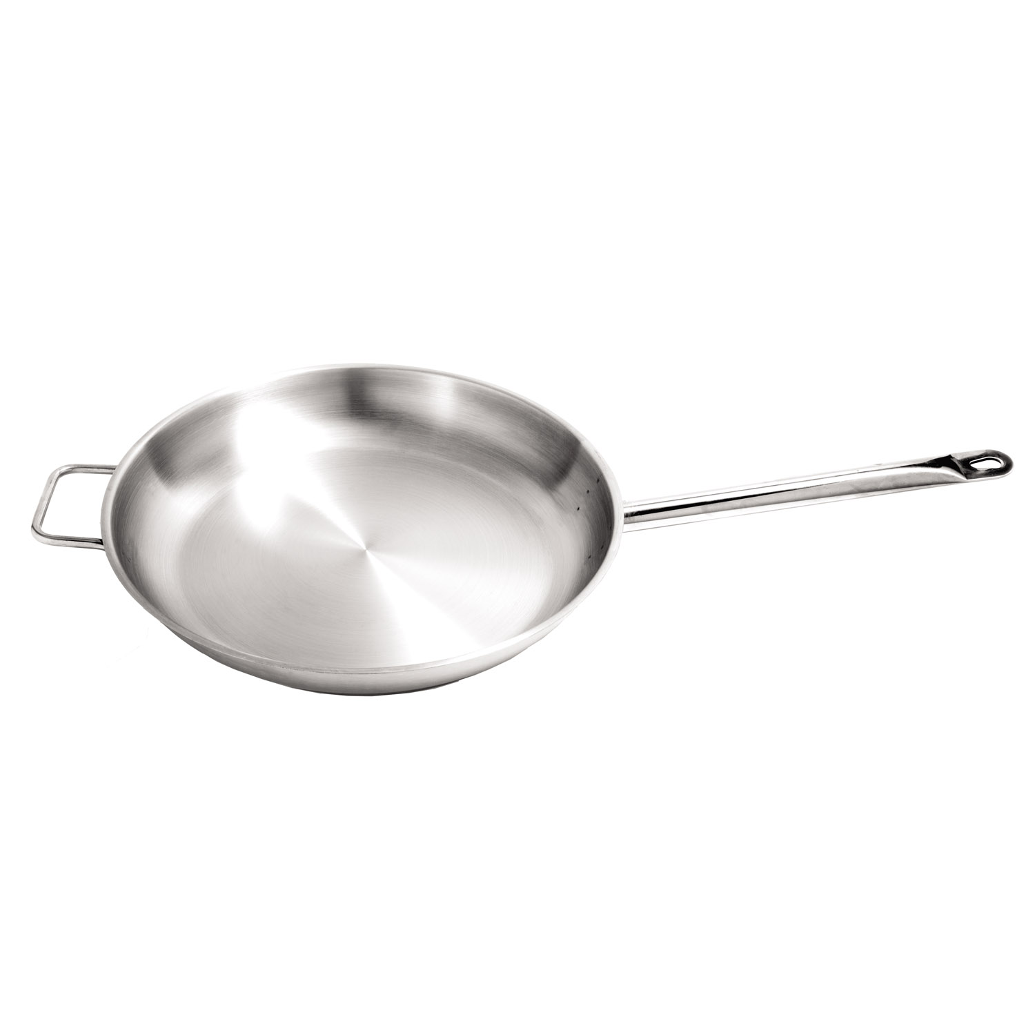 CAC China S1FP-12H Stainless Steel Fry Pan with Helper Handle 12"