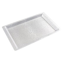Winco AST-1S Silver Textured Acrylic Display Tray 20-3/4&quot; x 12-3/4&quot;