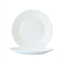 Cardinal 22522 Arcoroc Restaurant White Glass Plate 9-3/8&quot; Dia.