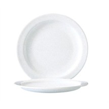 Cardinal 58621 Arcoroc Restaurant White Narrow Rim Glass Plate 6&quot; Dia.