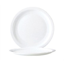 Cardinal 59943 Arcoroc Restaurant White Narrow Rim Glass Plate 10-1/4&quot; Dia.