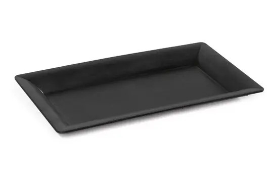 G.E.T. Enterprises ML-111-BK Bake and Brew Black Rectangular Display Tray 13" x 21-1/4"
