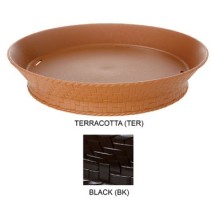 G.E.T. Enterprises RB-880-BK Black Plastic Round Basket with Base 10-1/2&quot;