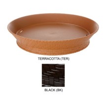 G.E.T. Enterprises RB-892-BK Black Plastic Round Basket with Base 9&quot;
