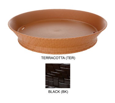 G.E.T. Enterprises RB-892-BK Black Plastic Round Basket with Base 9"