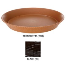 G.E.T. Enterprises RB-891-BK Black Textured Plastic Round Basket 11-7/8&quot;