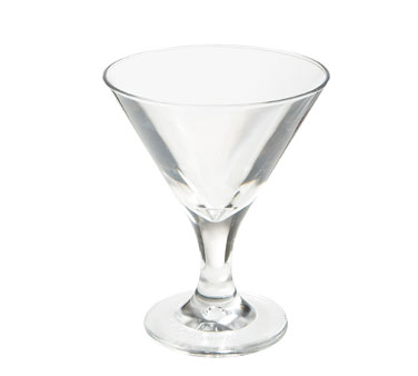 G.E.T. Enterprises SW-1430-1-CL Clear Plastic 3 oz. Martini Glass