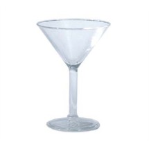 G.E.T. Enterprises SW-1402-1-SAN-CL Clear SAN Plastic 6 oz. Martini Glass