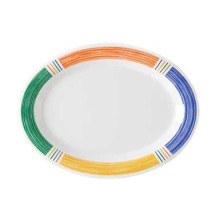 G.E.T. Enterprises OP-135-BA Diamond Barcelona Oval Platter, 13-1/2" x 10-1/4"