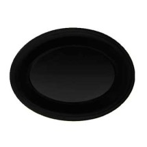 G.E.T. Enterprises OP-120-BK Black Elegance Melamine Oval Platter, 12&quot; x 9&quot;
