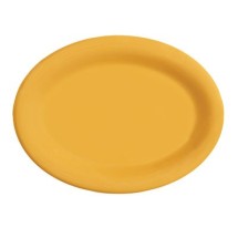 G.E.T. Enterprises OP-120-TY Diamond Mardi Gras Tropical Yellow Oval Platter, 12&quot; x 9&quot;