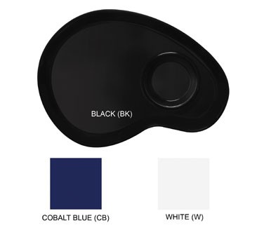 G.E.T. Enterprises PP-976-CB Let's Party Melamine Cobalt Blue Palette Plate 12"