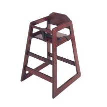 G.E.T. Enterprises HC-100-MOD-M-1 Mahogany Finish Hardwood High Chair - Assembled
