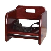 G.E.T. Enterprises BS-200-MOD-M Mahogany Wooden Booster Seat with Straps