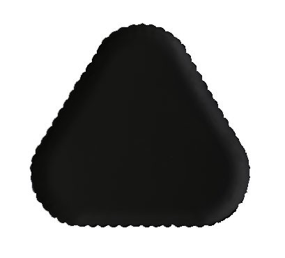 G.E.T. Enterprises HI-2011-BK Mediterranean Black Polycarbonate Triangular Platter, 12"