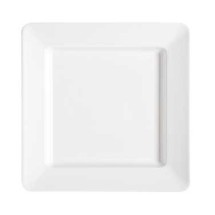 G.E.T. Enterprises ML-12-W Milano White Melamine Square Plate 12&quot; x 12&quot;