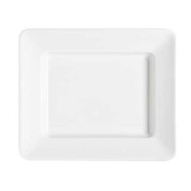 G.E.T. Enterprises ML-11-W Milano White Rectangular Plate 12&quot; x 10&quot;