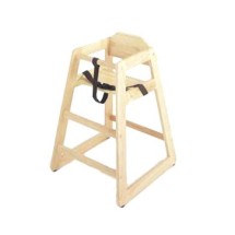 G.E.T. Enterprises HC-100-MOD-M-1 Natural Finish Hardwood High Chair - Assembled