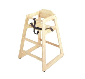 G.E.T. Enterprises HC-100-MOD-M-1 Natural Finish Hardwood High Chair - Assembled