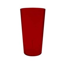 G.E.T. Enterprises 6616-1-2-R 16 oz. Red SAN Plastic Textured Tumbler