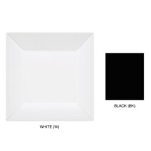 G.E.T. Enterprises ML-102-BK Siciliano Black Melamine Square Plate 6&quot; x 6&quot;