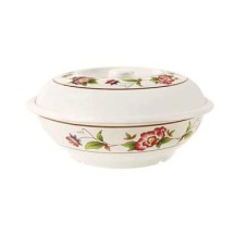 G.E.T. Enterprises KT-050-TR Tea Rose 70 oz. Melamine Bowl with Lid