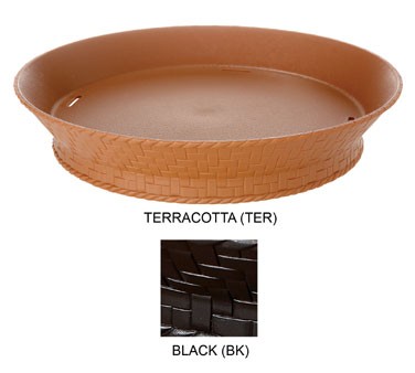 G.E.T. Enterprises RB-880-TER Terra Cotta Plastic Round Basket with Base 10-1/2"