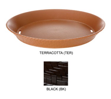 G.E.T. Enterprises RB-890-TER Terra Cotta Textured Plastic Round Basket 10-1/2"