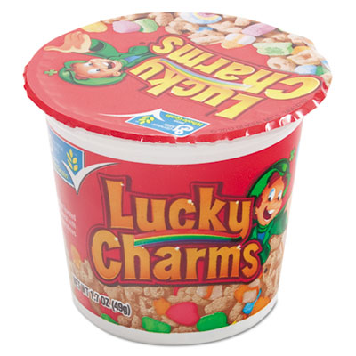 General Mills Lucky Charms Cereal, Single-Serve 1.73 oz Cups, 6/Pack