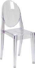 Flash Furniture FH-111-APC-CLR-GG Ghost Side Chair in Transparent Crystal