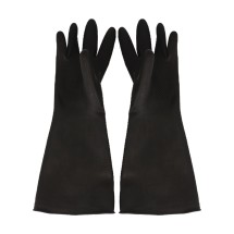 CAC China GLLX-2KL Black Latex Gloves, Large - pr