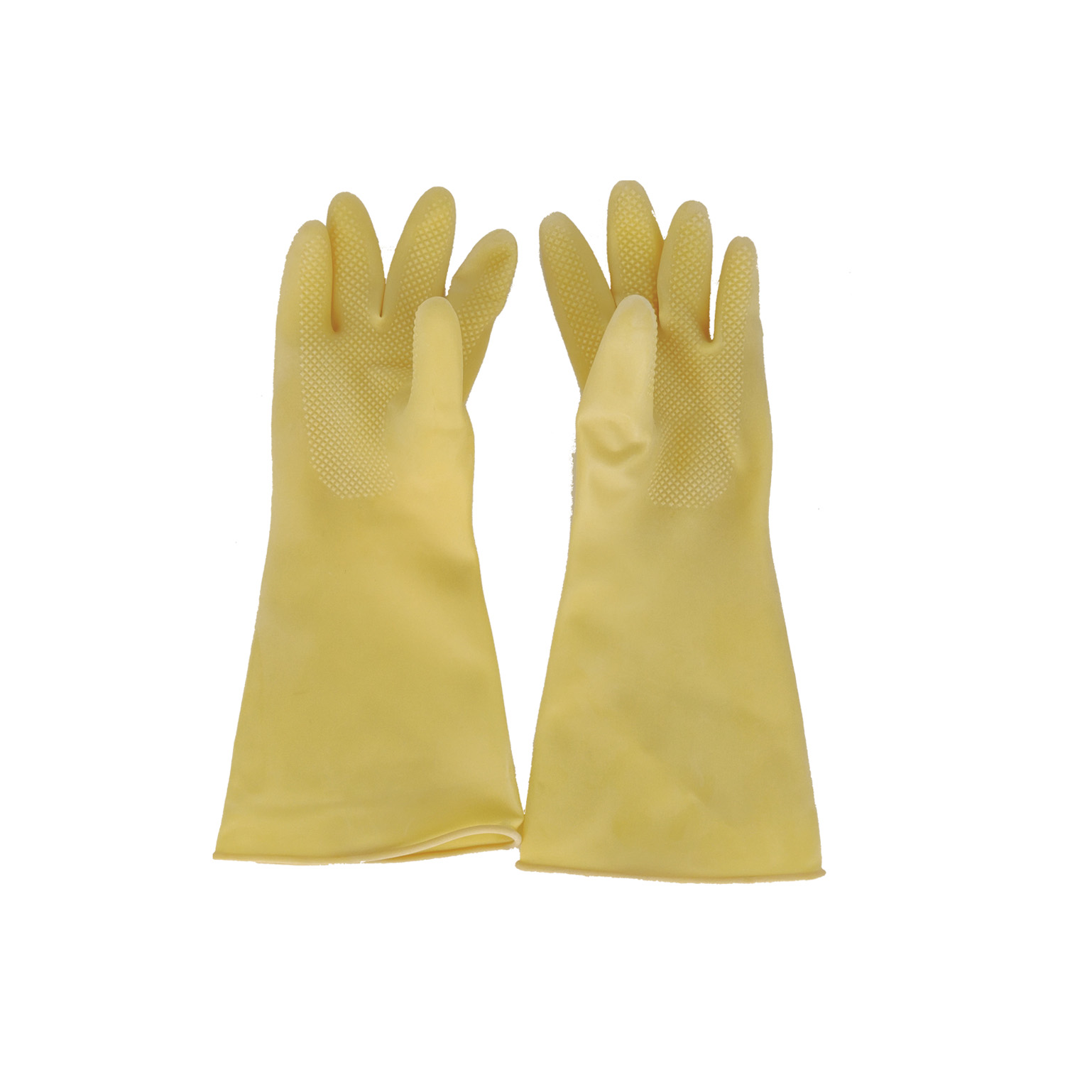 CAC China GLLX-2YM Yellow Latex Gloves, Medium - pr
