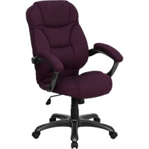 Flash Furniture GO-725-GRPE-GG Grape Microfiber High Back Office Chair