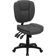 Flash Furniture GO-930F-GY-GG Gray Fabric Multi Function Task Chair