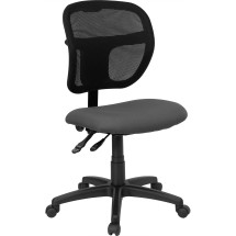 Flash Furniture WL-A7671SYG-GY-GG Mid-Back Gray Mesh Task Chair with Back Height Adjustment