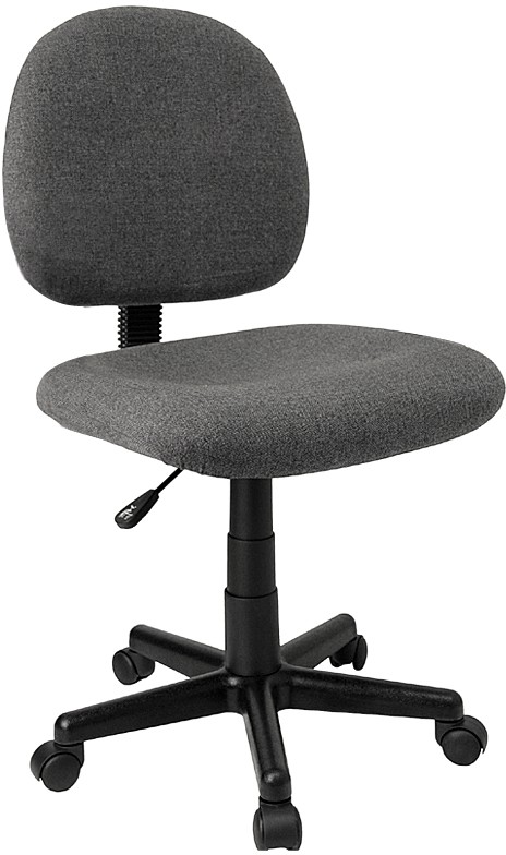 Flash Furniture BT-660-GY-GG Gray Mid Back Ergonomic Fabric Task Chair with Adjustable Arms