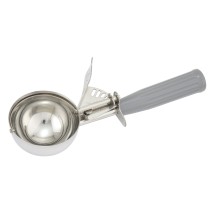 Winco ICD-8 Ice Cream Disher 4 oz. with Gray Plastic Handle Size 8