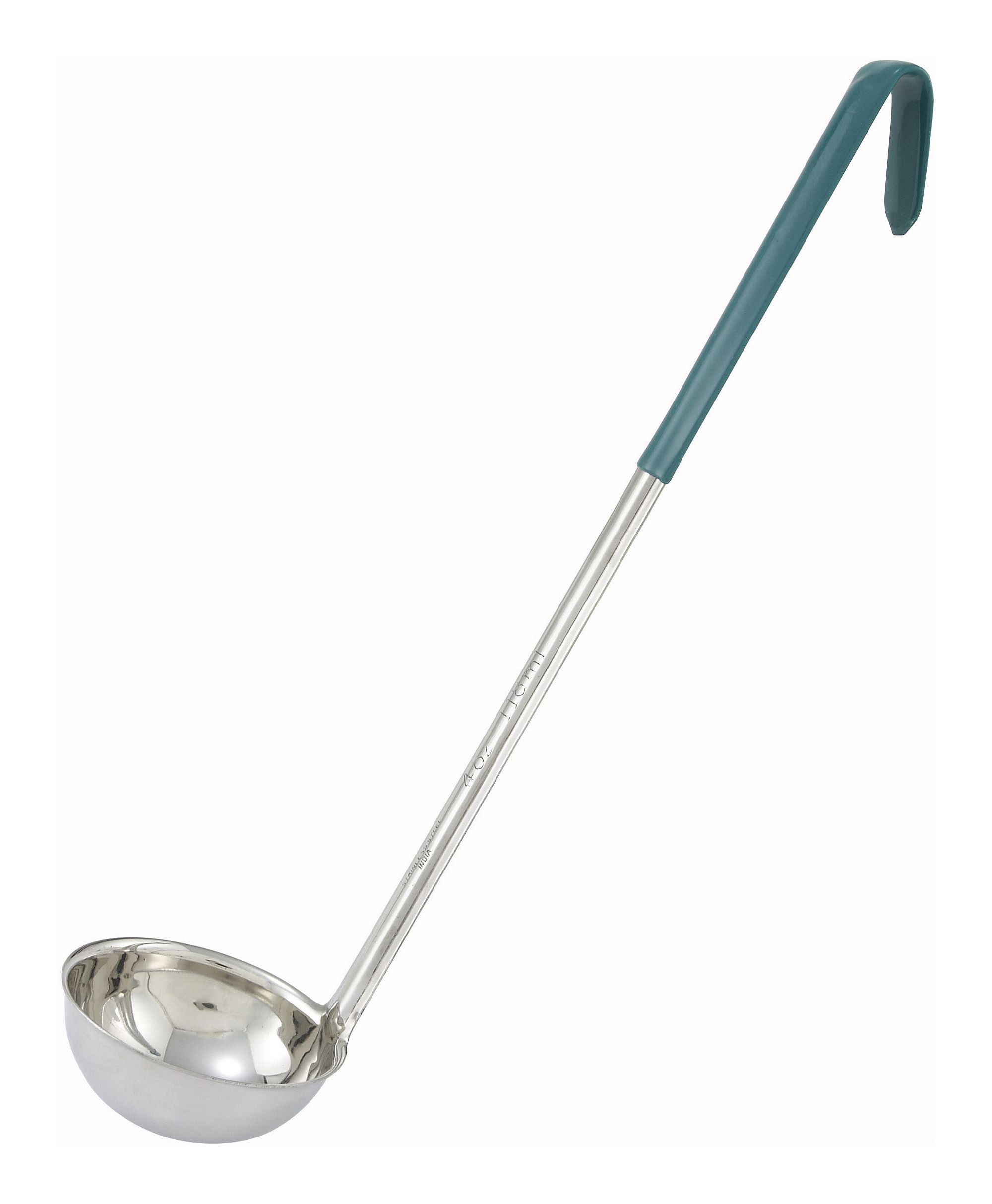 Winco LDC-4 Color-Coded Ladle 4 oz. with Green Handle