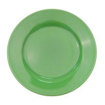 CAC China LV-16-G Las Vegas Rolled Edge Green Plate 10 1/2&quot;
