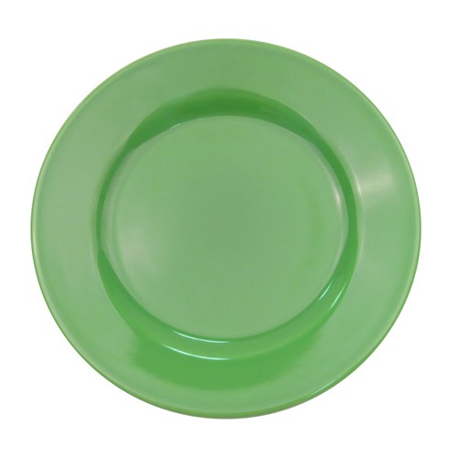 CAC China LV-21-G Las Vegas Rolled Edge Green Plate 12"