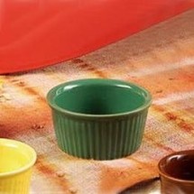 CAC China RKF-1- GREEN Fluted Green Ramekin 1 oz.