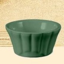 CAC China RMK-F6 -G Festiware Green Floral Ramekin 6 oz.