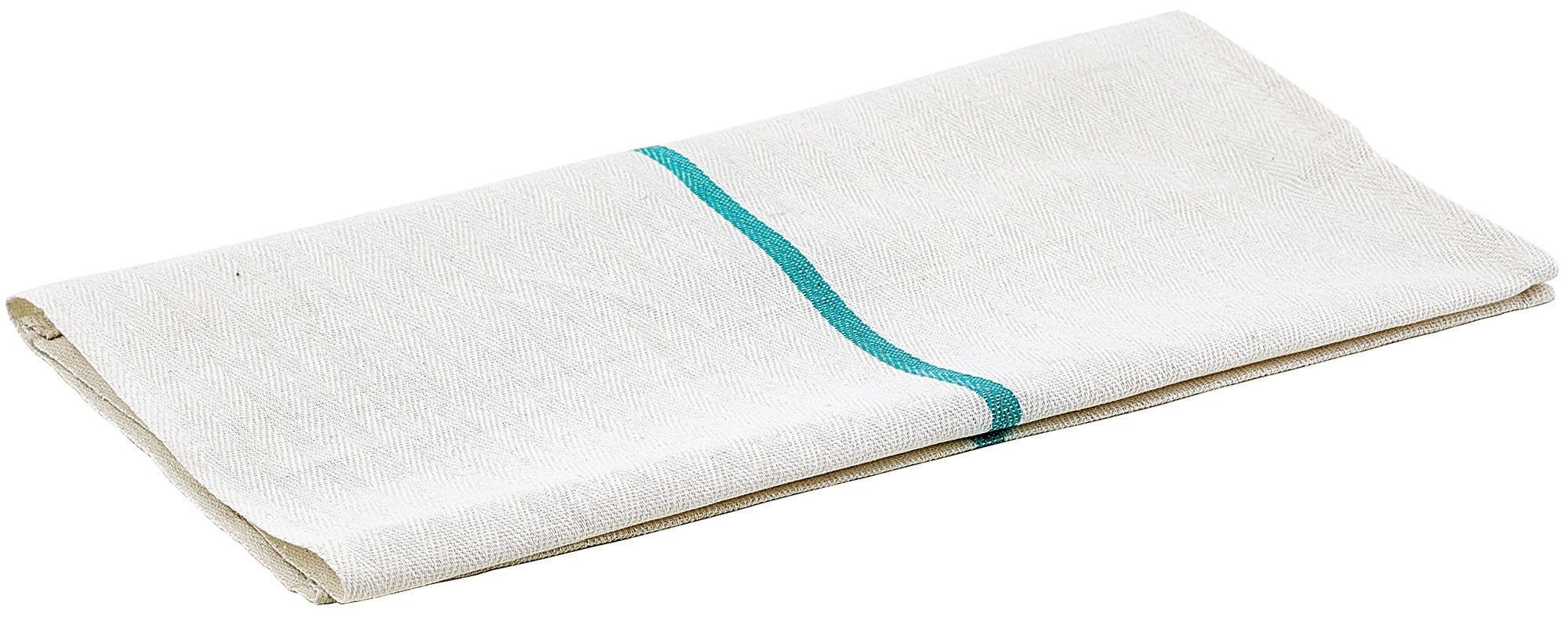 Winco BTH-2028G Green Stripe Herringbone Towel